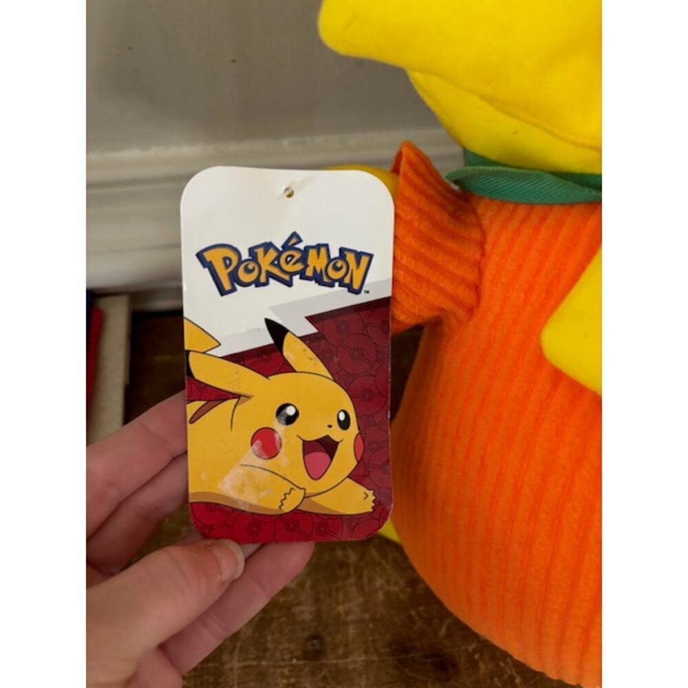Pokemon Center Original Plush Halloween Pumpkin Pikachu Plush 14 Inch NWT - Picture 6 of 7